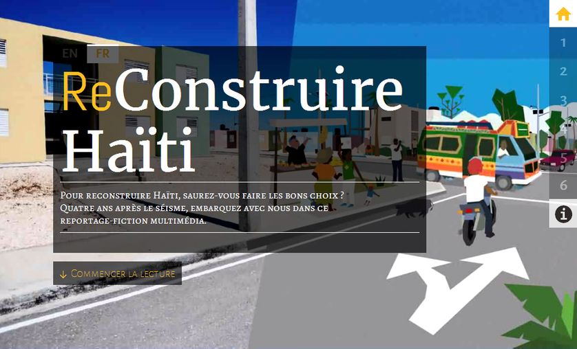 Le reportage interactif "Reconstruire Haïti"