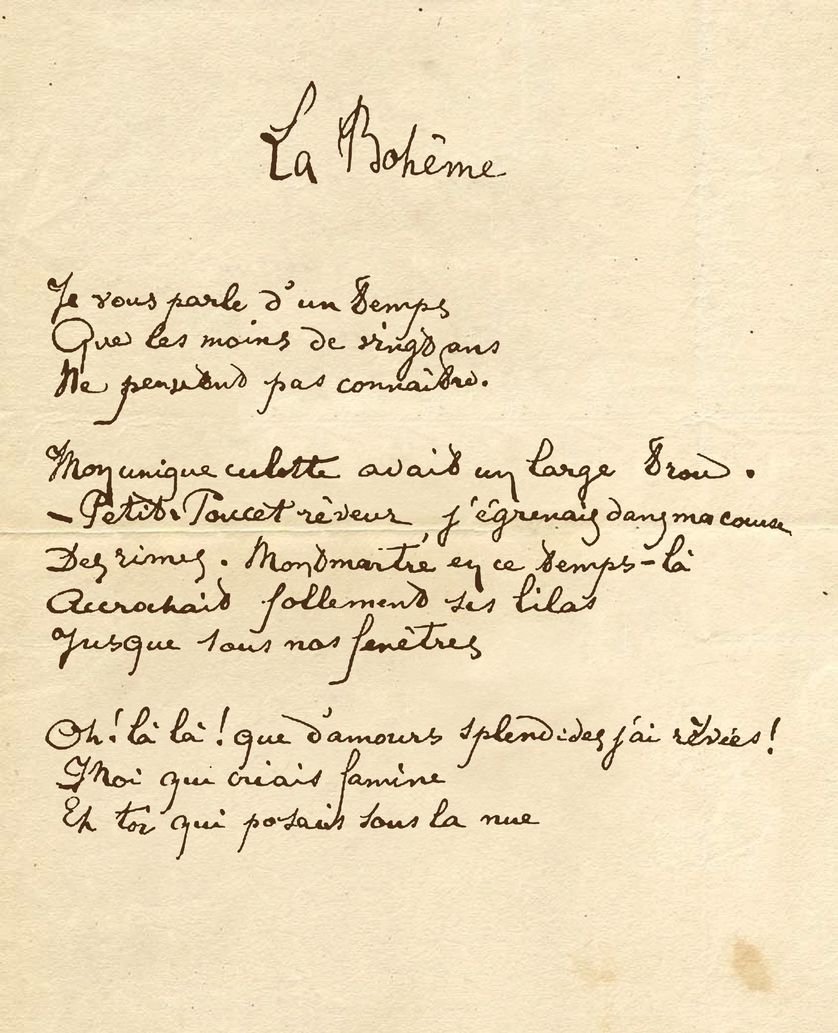 Manuscrit d'Arthur Rimbaud
