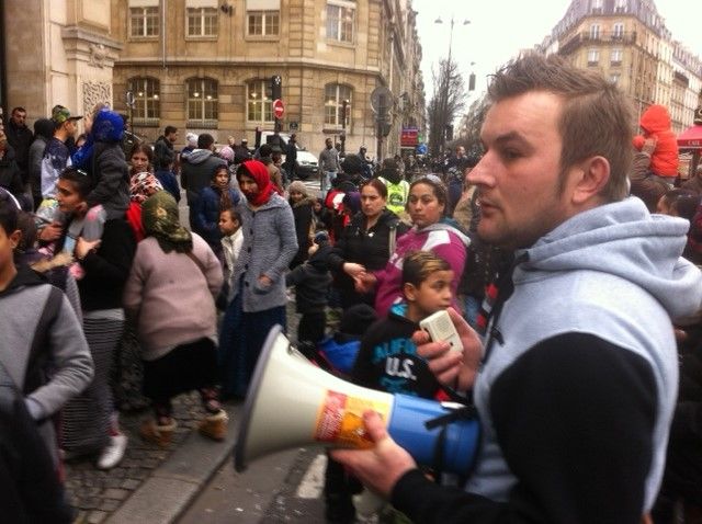 Manifestation soutien Roms menacés d'expulsion