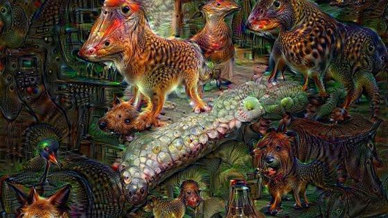 Tableau d’Arcimboldo transformé par l’algorithme du «Deep dream generator» - fdecomite