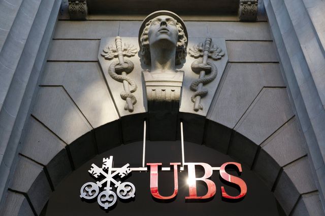 Les locaux de la banque UBS, Bahnhofstrasse à Zurich