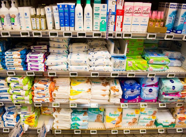 produits cosmétiques rayon supermarché