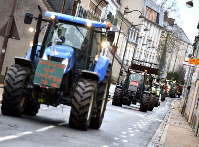 Manifestation d'agriculteurs dans le Cher