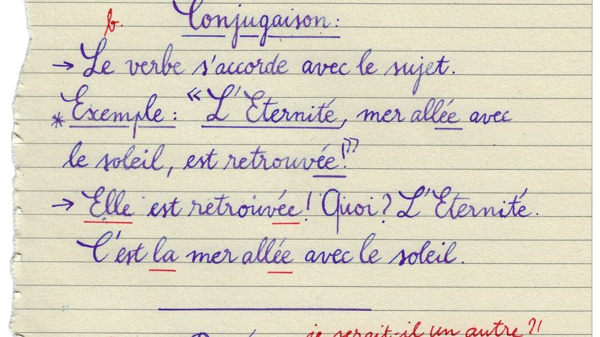 Le devoir du petit Rimbaud