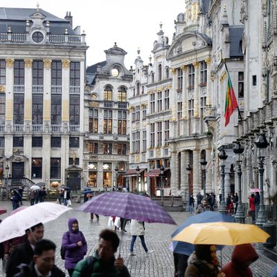 Bruxelles sous la pluie