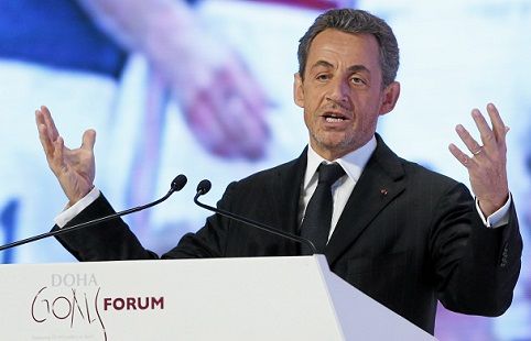 Nicolas Sarkozy à Doha en décembre 2012