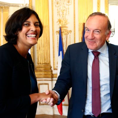 Myriam EL KHOMRI et Pierre GATTAZ, en septembre 2015