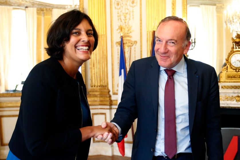 Myriam EL KHOMRI et Pierre GATTAZ, en septembre 2015
