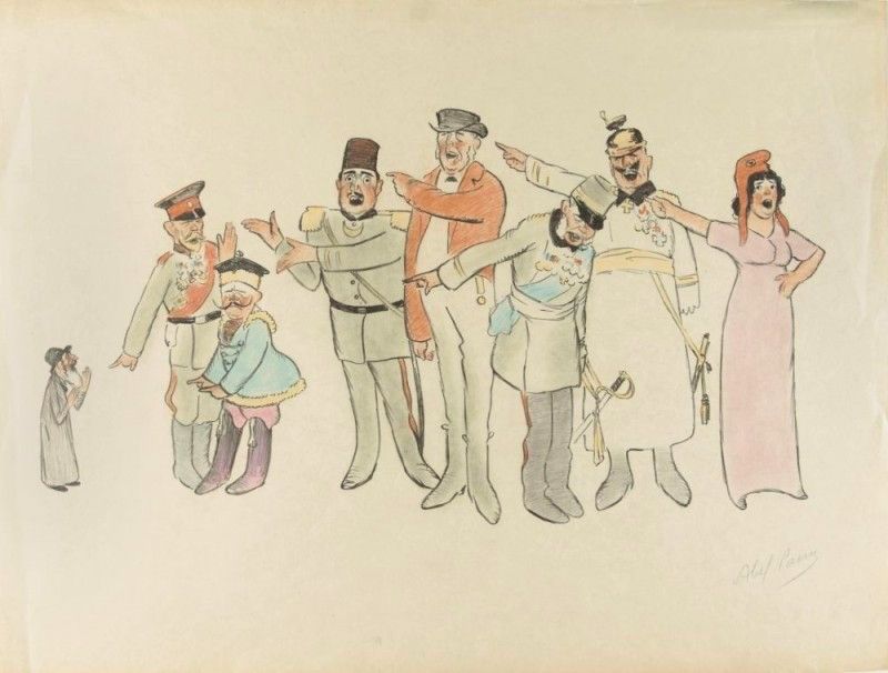 Abel Pann Le juif accusé par les nations réunies Paris, 1915-1916