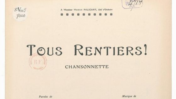 Détail de la partition de X.Maunier et M Baille 1911 - Bibliothèque nationale de France