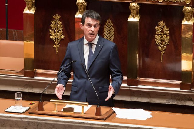 Manuel Valls à l'Assemblee Nationale lors de l'examen de la déchéance de nationalité