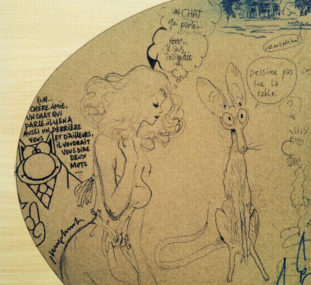 Les Chats de Philippe Geluck et Joann Sfar et la pin-up de Vince