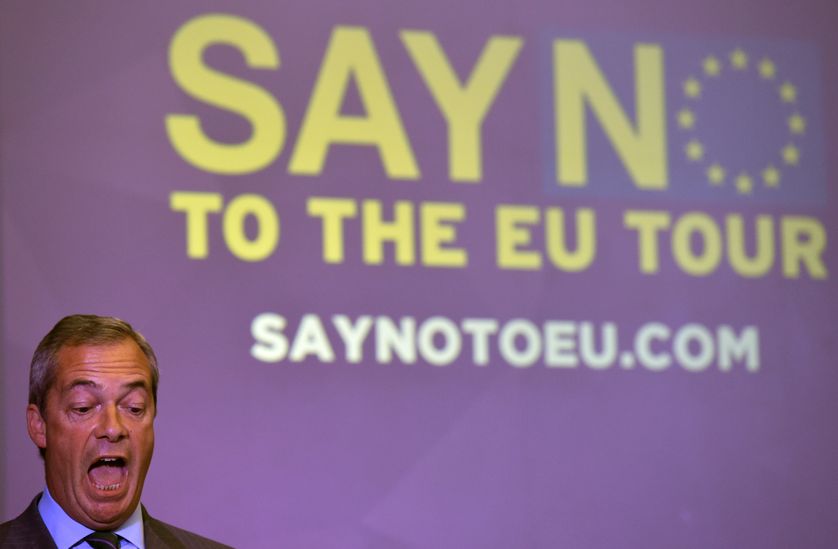 Nigel Farage, leader du parti "séparatiste" UKIP