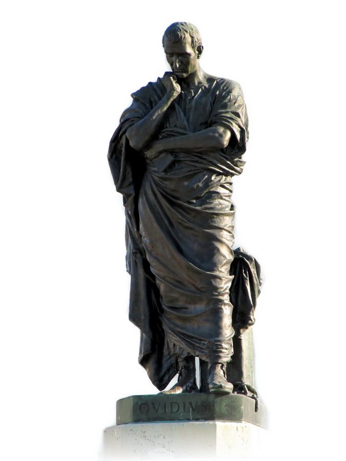 1887 statue d'Ovide, sculptée par Ettore Ferrari