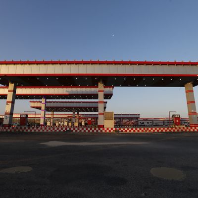 Station service vide, Khobar, Arabie Saoudite, Janvier 2016