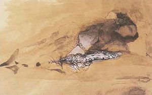 Victor Hugo, Odalisque, 1866.