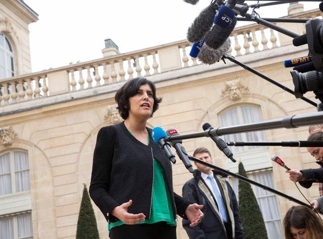 Myriam El Khomri à la sortie du Conseil des ministres le 24 mars 2016
