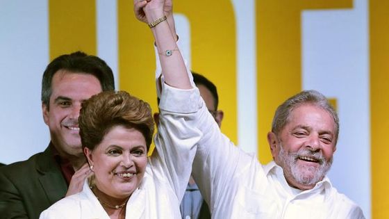 La présidente brésilienne Dilma Rousseff et son prédécesseur Luiz Inacio Lula da - Ueslei Marcelino