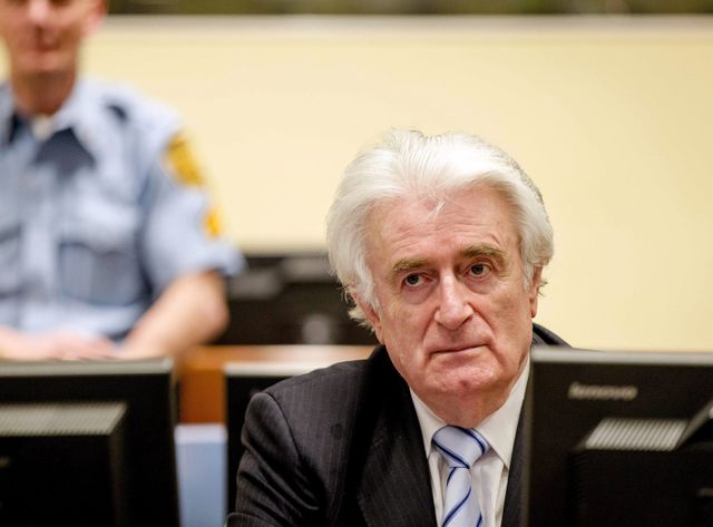 Radovan Karadzic lors du jugement rendu au TPIY