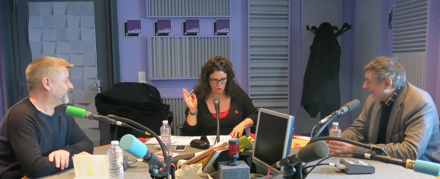 France Culture, studio 153... Paul Van Mulder Aline Pailler, Jean-Pierre Siméon