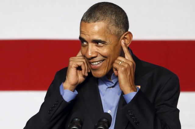 Barack Obama lors d'un meeting à Austin, Texas