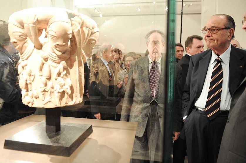 Jacques Chirac au musée du Quai Branly le 13 avril 2010