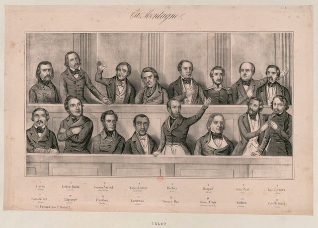 Membres de "La Montagne" à l'Assemblée constituante de 1848