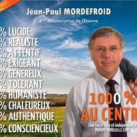 Affiche du candidat Jean-Paul Mordefroid (législatives 2012, Essonne)