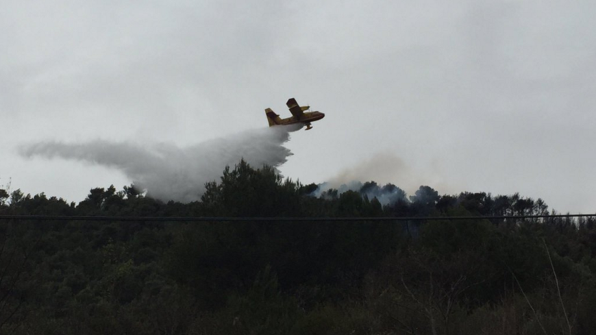 Deux canadairs sont venus appuyer les pompiers au sol
