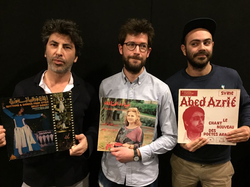 V. Kiswell, Tarafa (Liqid) et Corentin (NIT) au studio 108 & les vinyles syriens