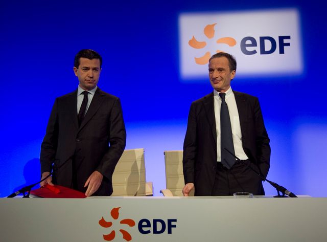 Le directeur financier d’EDF, à gauche, a démissionné.