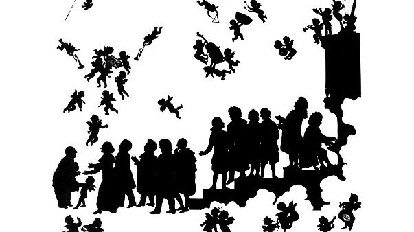 Anton Bruckner arrives au Paradis, dessin d'Otto Böhler