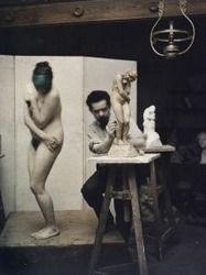 Léon Gimpel Chez le sculpteur (P L Hypersens) 1911