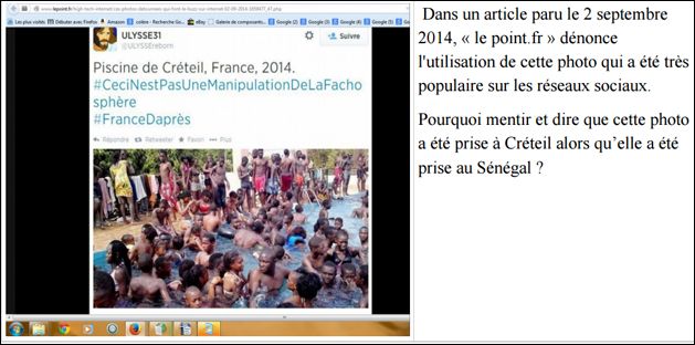 Image truquée - message subliminal raciste