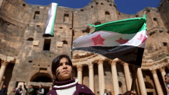 Manifestation à Deraa en Syrie le 4 mars 2016 ©Reuters - Alaa Al-Faqir