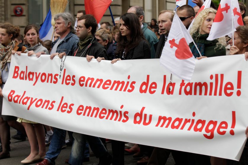 Manifestation contre la loi Taubira autorisant le mariage pour tous. 26 mai 2013