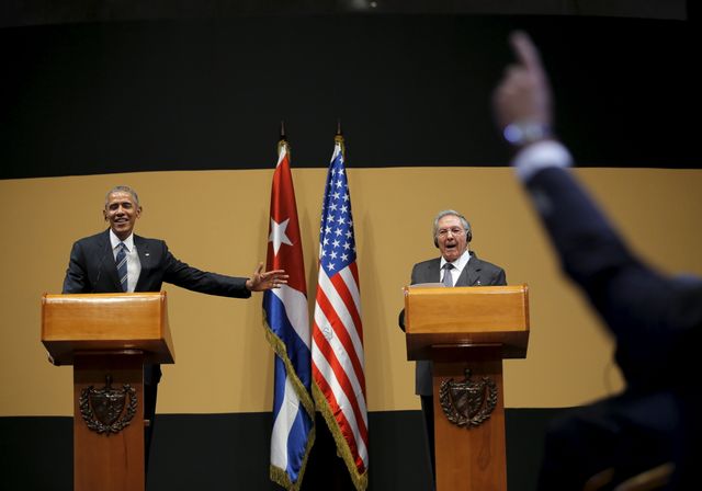 La conférence de presse d'Obama et de Castro
