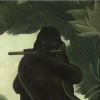 La Charmeuse de serpents, 1907, Huile sur toile (détail)