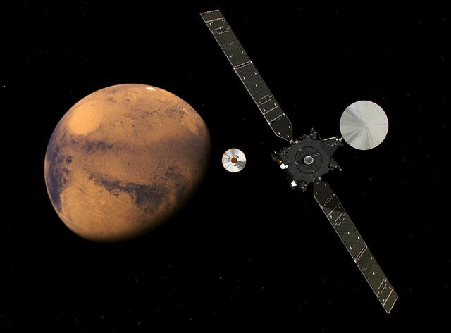 Simulation : Exomars approche Mars