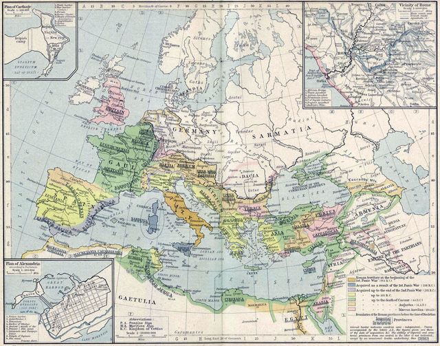 Carte de l'Empire romain