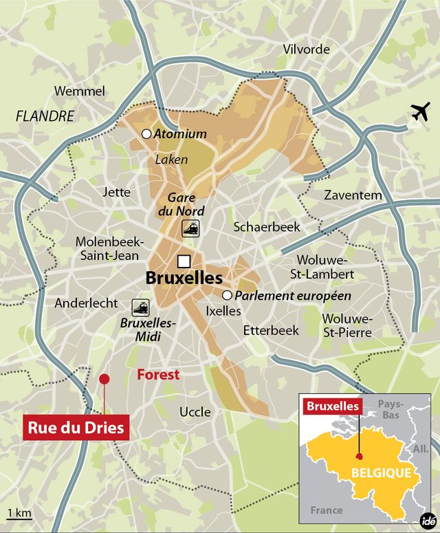 Fusillade dans l'agglomération de Bruxelles à Forest