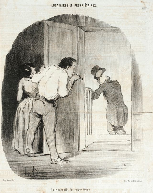 La Reconduite du propriétaire - Honoré Daumier - 1847