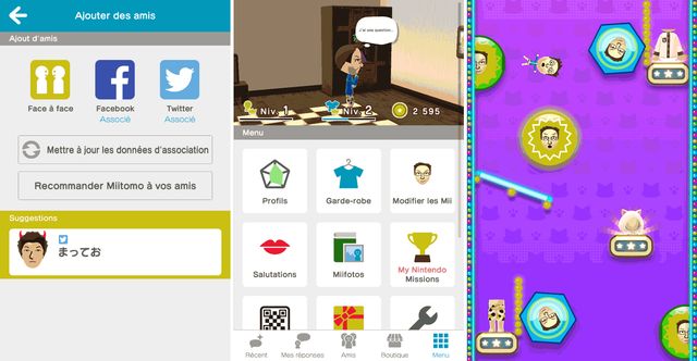 Différents aspects de Miitomo