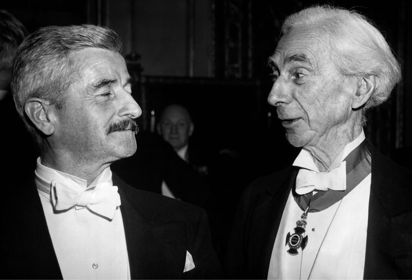 Bertrand Russell avec William Faulkner, 1950