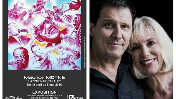 Jazz Bonus : Philippe Petrucciani & Nathalie Blanc au vernissage de l'exposition "Jazzmen portraits" de Maurice Moyne