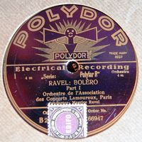 Premier enregistrement du Boléro par l'Association des Concerts Lamoureux, 1930