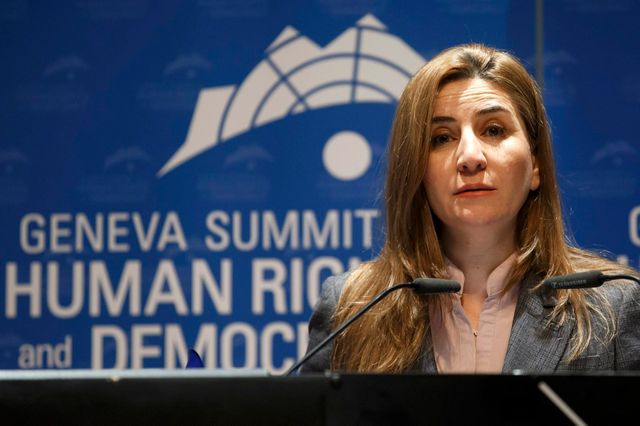 Vian Dakhil, Députée représentante des Yézidis au parlement irakien, au 8e sommet des droits humains et de la démocratie