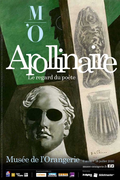 Affiche Apollinaire au musée de l'Orangerie-Portrait (prémonitoire) de Guillaume Apollinaire, 1914