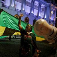 Manifestation anti-gouvernement et Rousseff, Rio, Brésil, 4.04.2016