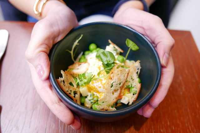 Oeuf mayonnaise revisité aux petits pois - Les Arlots